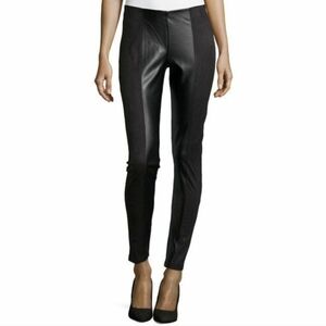 Dex faux leather panel leggings